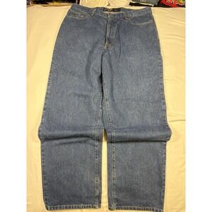 Vintage Structure Baggy Fit Jeans Mens 36x32 Dark Stone Wash 90s